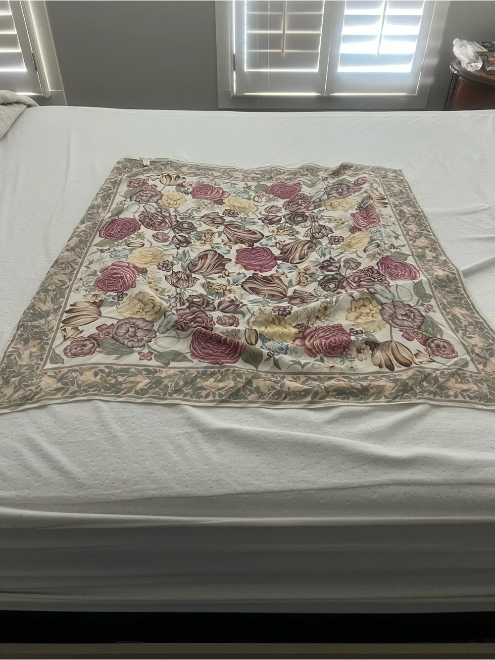 Express Vintage Floral Silk Scarf
